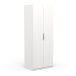 Drehtürenschrank >GHOST< in Matt weiß - 79,4x203x51,1cm (BxHxT)