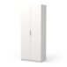 Drehtürenschrank >GHOST< in Matt weiß - 79,4x203x51,1cm (BxHxT)