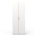 Drehtürenschrank >GHOST< in Matt weiß - 79,4x203x51,1cm (BxHxT)