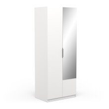 Drehtürenschrank >GHOST< in Matt weiß - 79,4x203x51,1cm (BxHxT)
