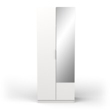 Drehtürenschrank >GHOST< in Matt weiß - 79,4x203x51,1cm (BxHxT)