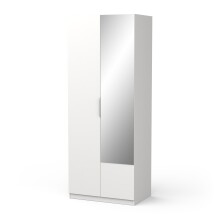 Drehtürenschrank >GHOST< in Matt weiß - 79,4x203x51,1cm (BxHxT)