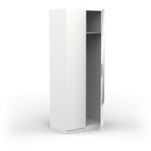 Drehtürenschrank >GHOST< in Matt weiß - 79,4x203x51,1cm (BxHxT)