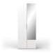 Drehtürenschrank >GHOST< in Matt weiß - 79,4x203x51,1cm (BxHxT)