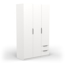 Drehtürenschrank >GHOST< in Matt weiß -...