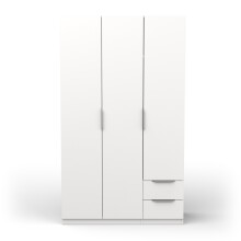 Drehtürenschrank >GHOST< in Matt weiß - 119,4x203x51,1cm (BxHxT)