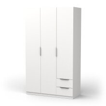 Drehtürenschrank >GHOST< in Matt weiß - 119,4x203x51,1cm (BxHxT)