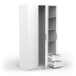 Drehtürenschrank >GHOST< in Matt weiß - 119,4x203x51,1cm (BxHxT)