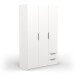 Drehtürenschrank >GHOST< in Matt weiß - 119,4x203x51,1cm (BxHxT)