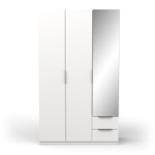 Drehtürenschrank >GHOST< in Matt weiß - 119,4x203x51,1cm (BxHxT)