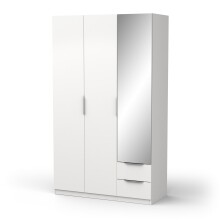 Drehtürenschrank >GHOST< in Matt weiß - 119,4x203x51,1cm (BxHxT)