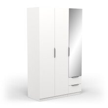 Drehtürenschrank >GHOST< in Matt weiß - 119,4x203x51,1cm (BxHxT)