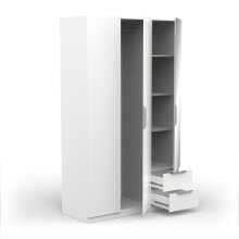 Drehtürenschrank >GHOST< in Matt weiß - 119,4x203x51,1cm (BxHxT)