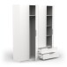 Drehtürenschrank >GHOST< in Matt weiß - 157,3x203x51,1cm (BxHxT)