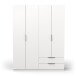 Drehtürenschrank >GHOST< in Matt weiß - 157,3x203x51,1cm (BxHxT)