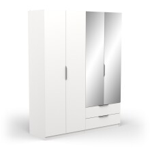 Drehtürenschrank >GHOST< in Matt weiß - 157,3x203x51,1cm (BxHxT)