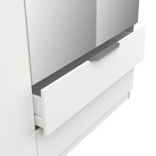 Drehtürenschrank >GHOST< in Matt weiß - 157,3x203x51,1cm (BxHxT)