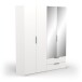 Drehtürenschrank >GHOST< in Matt weiß - 157,3x203x51,1cm (BxHxT)