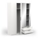 Drehtürenschrank >GHOST< in Matt weiß - 157,3x203x51,1cm (BxHxT)