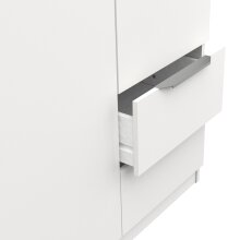Drehtürenschrank >GHOST< in Matt weiß - 119,4x203x51,1cm (BxHxT)