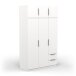 Drehtürenschrank >GHOST< in Matt weiß - 119,4x203x51,1cm (BxHxT)