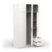 Drehtürenschrank >GHOST< in Matt weiß - 119,4x203x51,1cm (BxHxT)