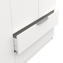 Drehtürenschrank >GHOST< in Matt weiß - 157,3x203x51,1cm (BxHxT)