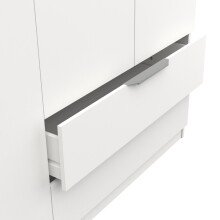 Drehtürenschrank >GHOST< in Matt weiß - 157,3x203x51,1cm (BxHxT)