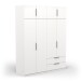 Drehtürenschrank >GHOST< in Matt weiß - 157,3x203x51,1cm (BxHxT)