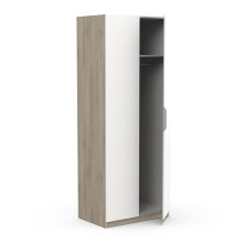 Drehtürenschrank >GHOST< in Matt weiß - 79,4x203x51,1cm (BxHxT)