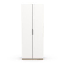 Drehtürenschrank >GHOST< in Matt weiß - 79,4x203x51,1cm (BxHxT)