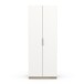 Drehtürenschrank >GHOST< in Matt weiß - 79,4x203x51,1cm (BxHxT)