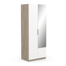 Drehtürenschrank >GHOST< in Matt weiß - 79,4x203x51,1cm (BxHxT)