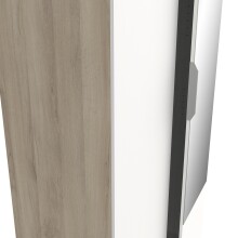 Drehtürenschrank >GHOST< in Matt weiß - 79,4x203x51,1cm (BxHxT)