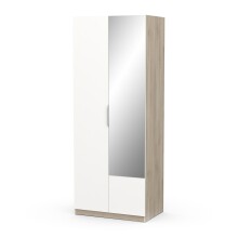Drehtürenschrank >GHOST< in Matt weiß - 79,4x203x51,1cm (BxHxT)