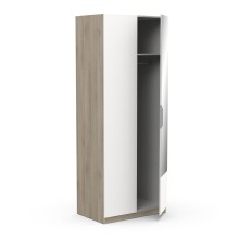 Drehtürenschrank >GHOST< in Matt weiß - 79,4x203x51,1cm (BxHxT)
