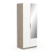 Drehtürenschrank >GHOST< in Matt weiß - 79,4x203x51,1cm (BxHxT)