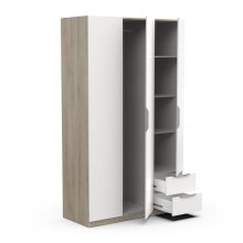 Drehtürenschrank >GHOST< in Matt weiß - 119,4x203x51,1cm (BxHxT)
