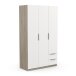 Drehtürenschrank >GHOST< in Matt weiß - 119,4x203x51,1cm (BxHxT)