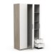 Drehtürenschrank >GHOST< in Matt weiß - 119,4x203x51,1cm (BxHxT)