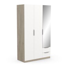 Drehtürenschrank >GHOST< in Matt weiß - 119,4x203x51,1cm (BxHxT)