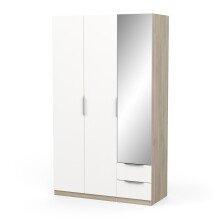 Drehtürenschrank >GHOST< in Matt weiß - 119,4x203x51,1cm (BxHxT)
