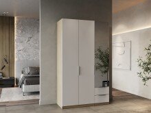 Drehtürenschrank >GHOST< in Matt weiß -...