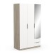 Drehtürenschrank >GHOST< in Matt weiß - 119,4x203x51,1cm (BxHxT)