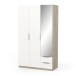 Drehtürenschrank >GHOST< in Matt weiß - 119,4x203x51,1cm (BxHxT)
