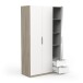 Drehtürenschrank >GHOST< in Matt weiß - 119,4x203x51,1cm (BxHxT)