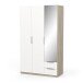 Drehtürenschrank >GHOST< in Matt weiß - 119,4x203x51,1cm (BxHxT)