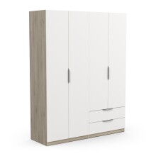 Drehtürenschrank >GHOST< in Matt weiß - 157,3x203x51,1cm (BxHxT)