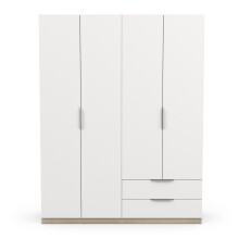 Drehtürenschrank >GHOST< in Matt weiß - 157,3x203x51,1cm (BxHxT)