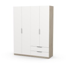 Drehtürenschrank >GHOST< in Matt weiß - 157,3x203x51,1cm (BxHxT)